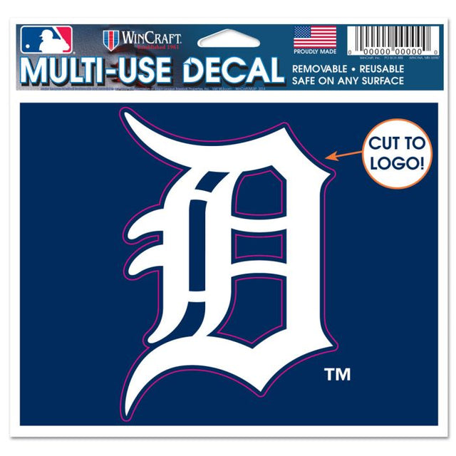 Calcomanía multiusos de los Detroit Tigers: cortada con el logotipo de 5" x 6"