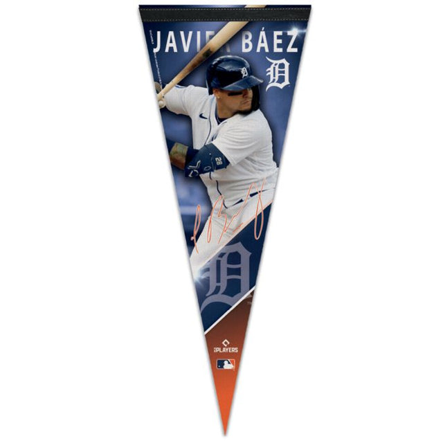 底特律老虎队优质锦旗 12 英寸 x 30 英寸 Javier Baez