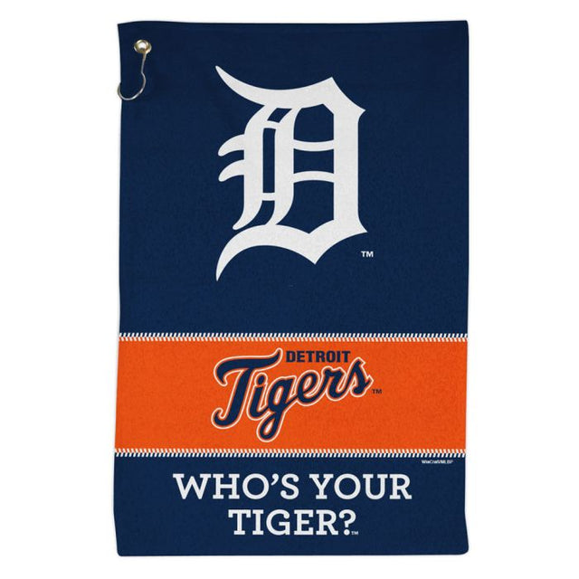 Toalla deportiva de 16 x 25 con el lema de los Detroit Tigers