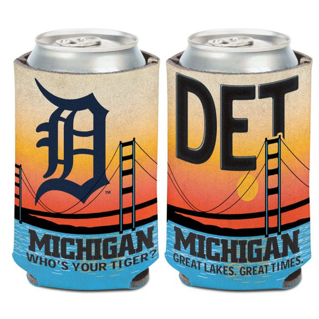 Enfriador de lata con placa ESTATAL de los Detroit Tigers, 12 oz.