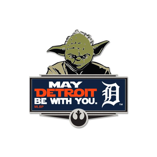 Tarjeta de joyería con pin de colección de Yoda de los Detroit Tigers/Star Wars