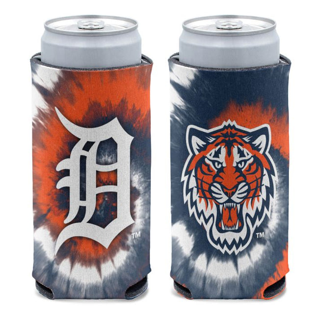 Enfriador de latas delgado de 12 oz con estampado TIE DYE de Detroit Tigers