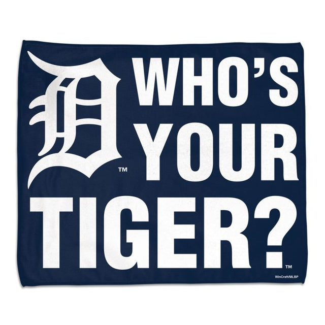 Toalla de rally de los Detroit Tigers WHO'S YOUR TIGER (a todo color)