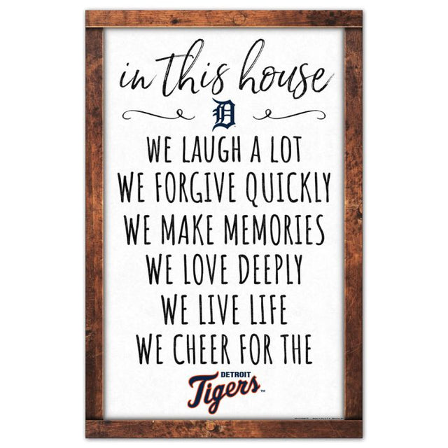 Detroit Tigers Wood Sign 11" x 17" 1/4" thick