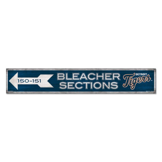 Detroit Tigers Wood Sign 6"x36" 3/8" thick