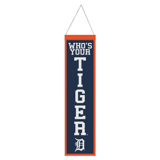 Detroit Tigers Wool Banner 8" x 32"