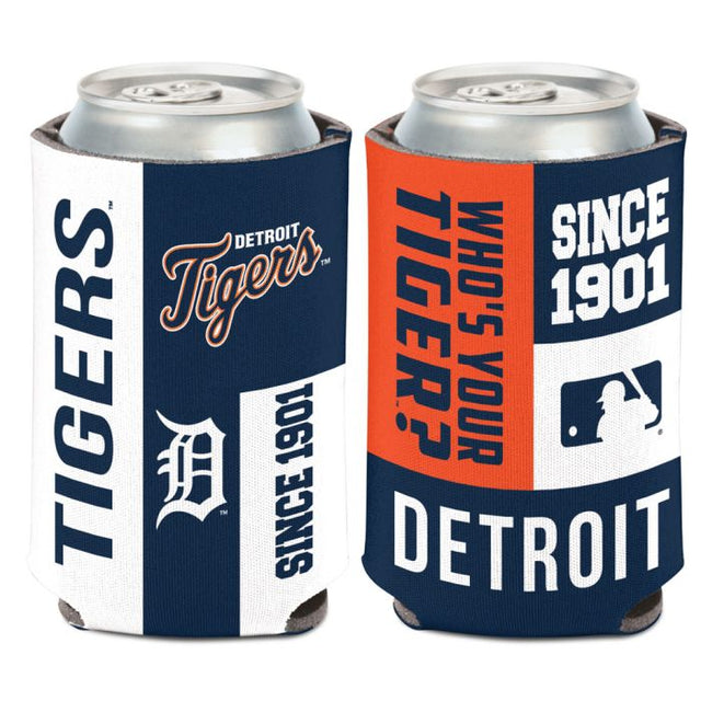 Enfriador de lata con bloques de colores de Detroit Tigers, 12 oz.