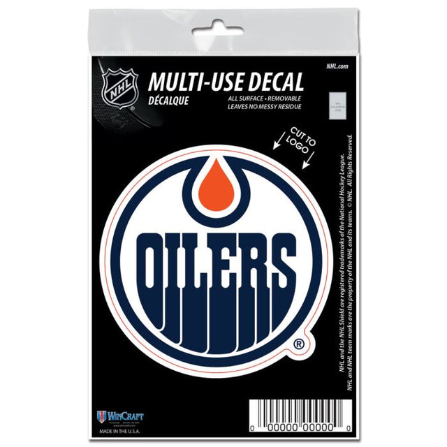 Calcomanías para todas las superficies de los Edmonton Oilers, 3" x 5"