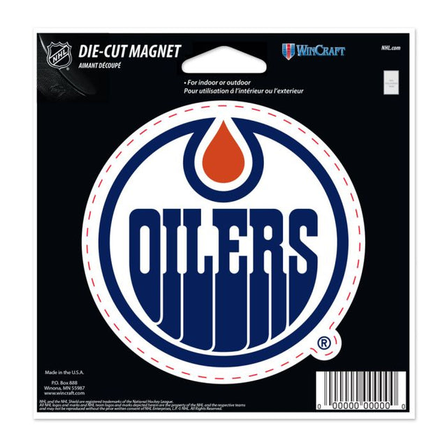 Imán troquelado de los Edmonton Oilers de 4,5" x 6"