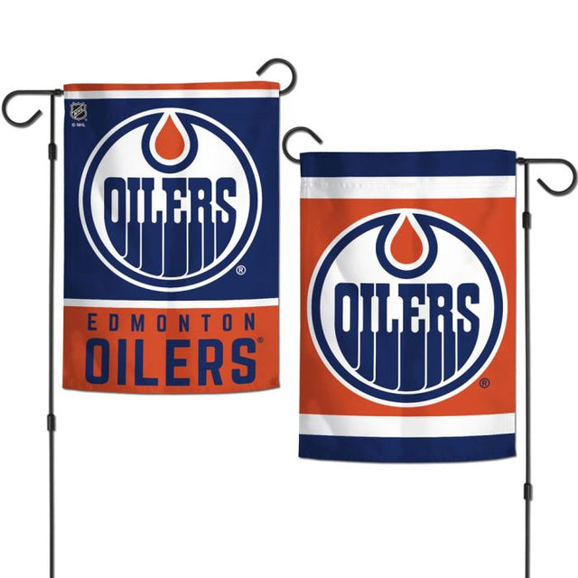 Banderas de jardín de los Edmonton Oilers, de 2 lados, 12,5" x 18"