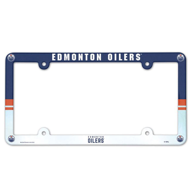 Edmonton Oilers Lic Plate Frame Full Color