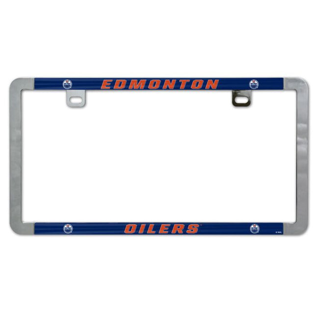 Edmonton Oilers Metal Lic. Plate Frame Slim