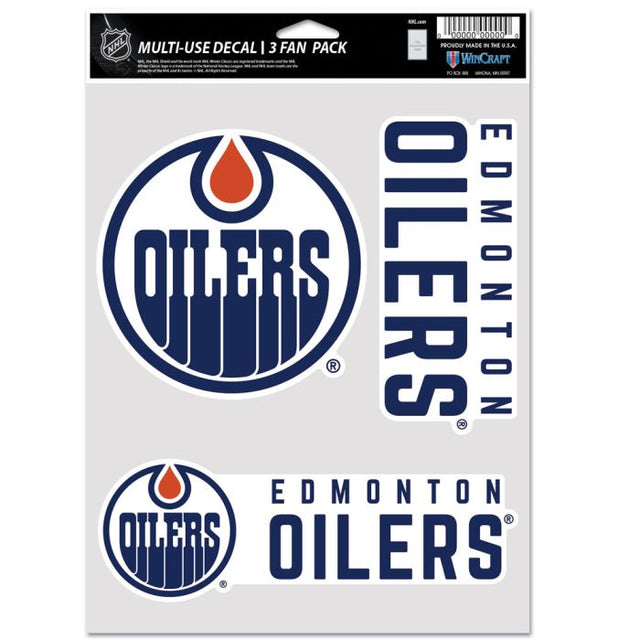 PAQUETE MULTIUSOS PARA 3 VENTILADORES DE LOS EDMONTON OILERS