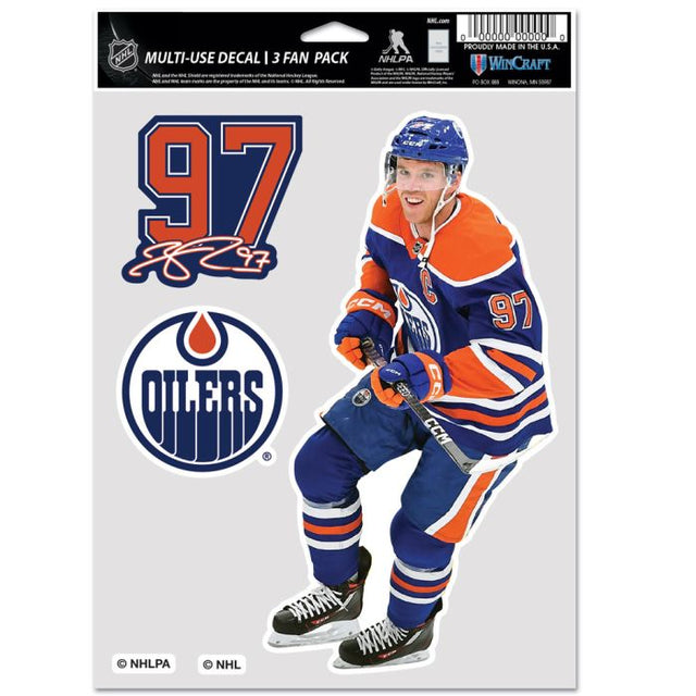 Edmonton Oilers Multi Use 3 Fan Pack Connor McDavid