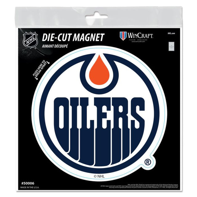 Imanes para exteriores de los Edmonton Oilers, 6" x 6"