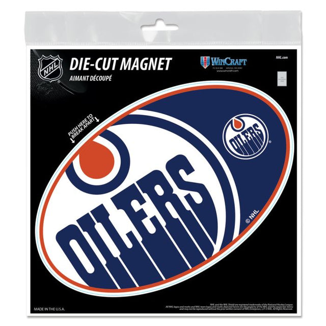 Imanes para exteriores de los Edmonton Oilers, 6" x 6"