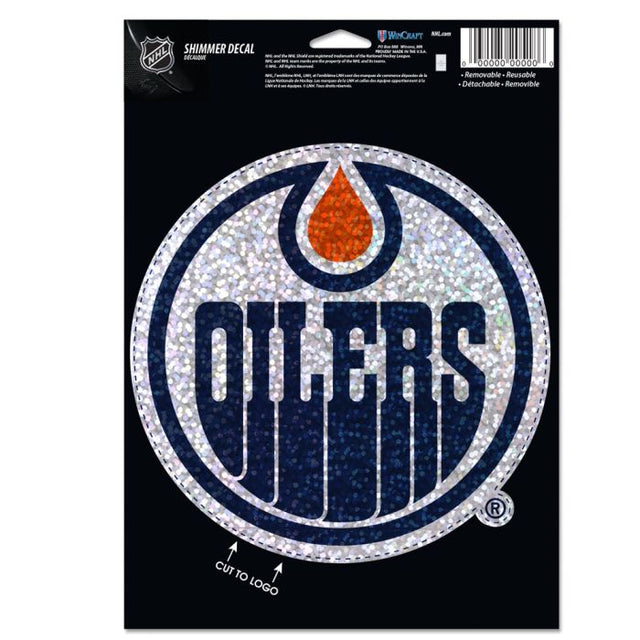 Edmonton Oilers Shimmer Decals 5" x 7"