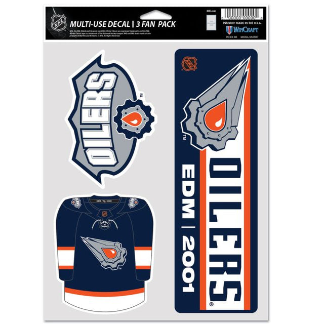 Paquete de 3 ventiladores multiusos de edición especial de los Edmonton Oilers