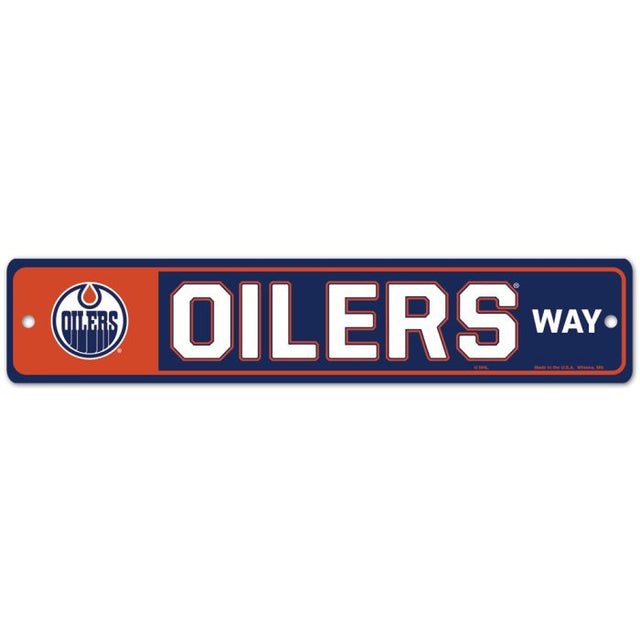 Letrero de calle/zona de los Edmonton Oilers, 3,75" x 19"