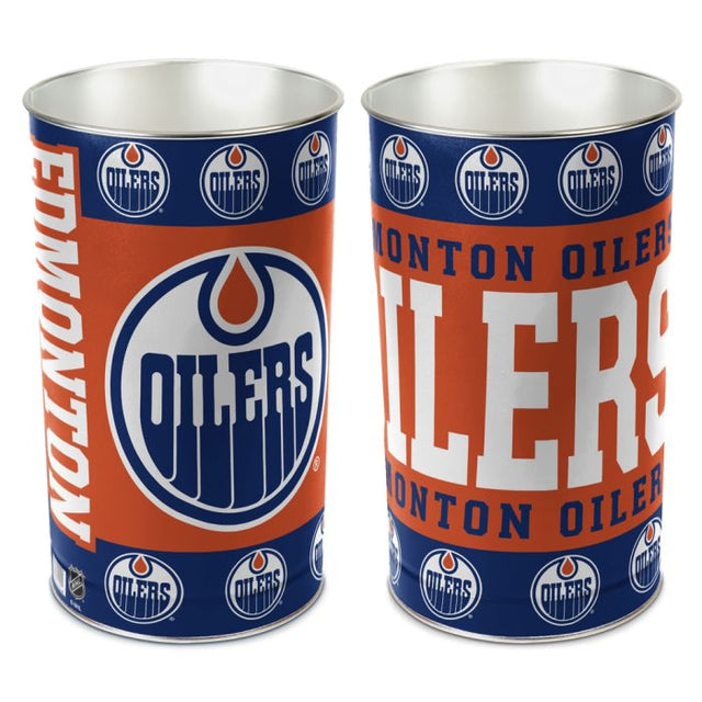 Papelera cónica de 15" de alto de los Edmonton Oilers