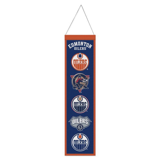 Edmonton Oilers Wool Banner 8" x 32"