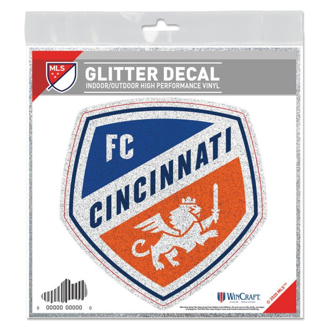 Calcomanía con brillantina del FC Cincinnati de 6" x 6"