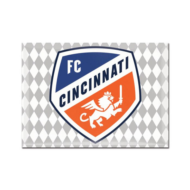 Imán metálico del FC Cincinnati de 2,5" x 3,5"