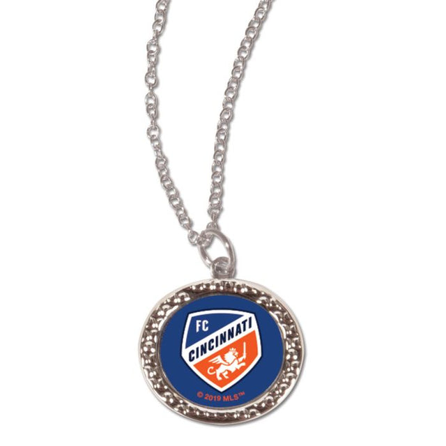 Collar del FC Cincinnati con tarjeta de joyería con dije