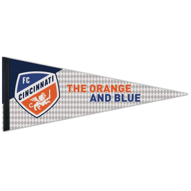 Banderín premium del FC Cincinnati de 12" x 30"