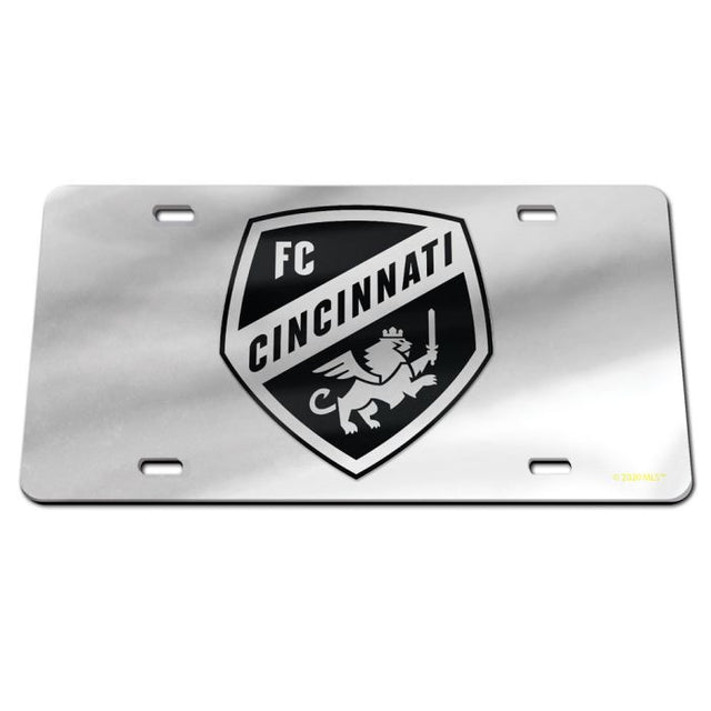 Placa de matrícula especial de acrílico color plata del FC Cincinnati