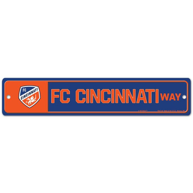 Letrero de calle/zona del FC Cincinnati de 3,75" x 19"