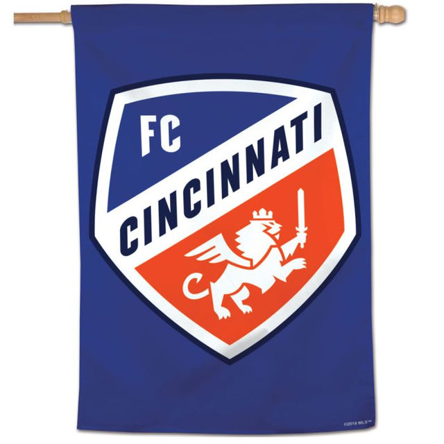 Bandera vertical del FC Cincinnati de 28" x 40"