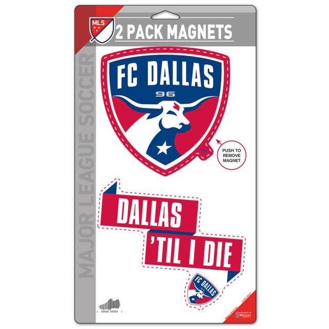 Paquete de 2 imanes del FC Dallas de 5" x 9"