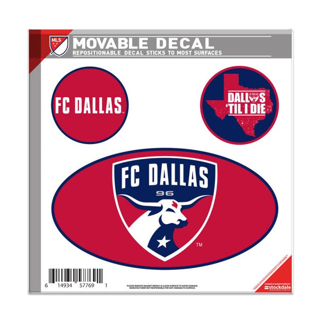 Calcomanía para todo tipo de superficies del FC Dallas, 6" x 6"