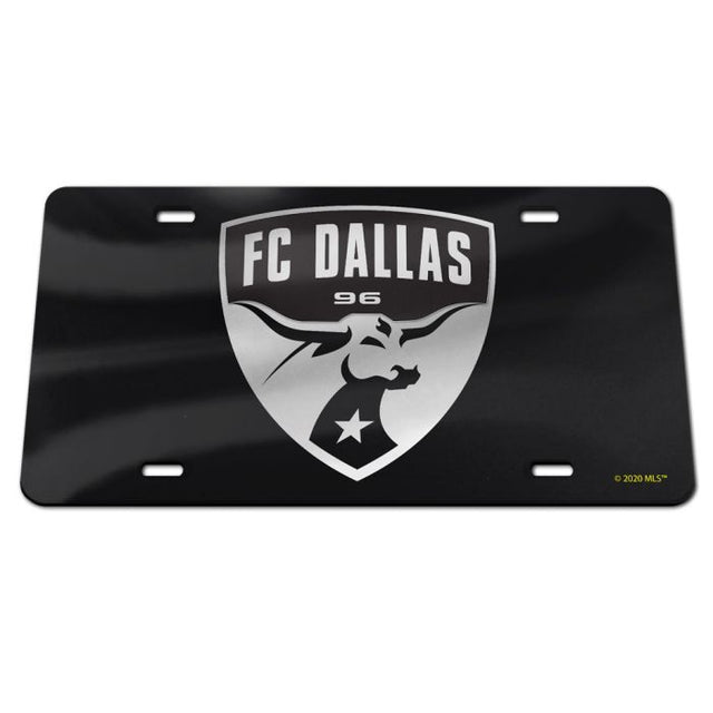 Placa de matrícula especial de acrílico negro del FC Dallas