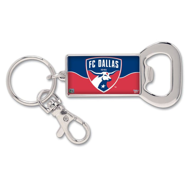 Llavero rectangular con abrebotellas del FC Dallas