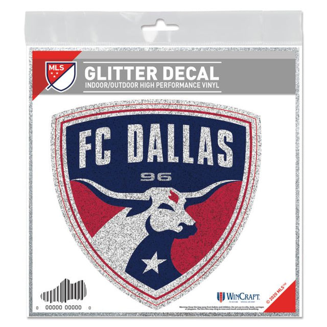 Calcomanía con brillantina del FC Dallas de 6" x 6"