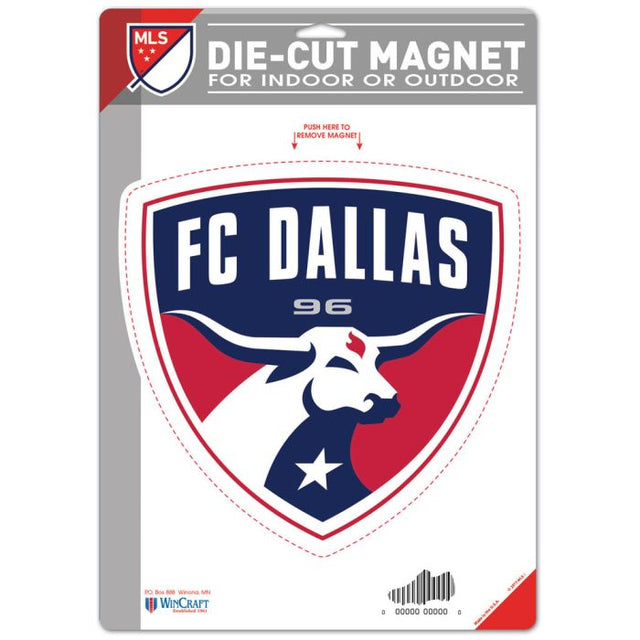 Imán troquelado con el logotipo del FC Dallas, 6,25" x 9"