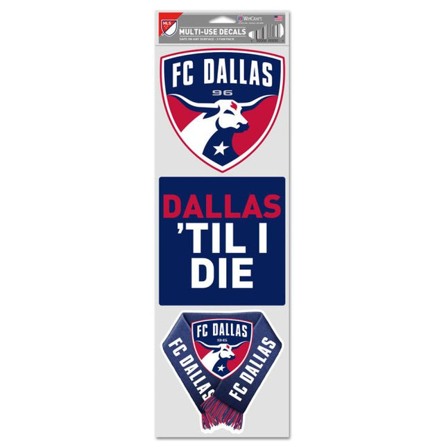 Calcomanías para fanáticos del FC Dallas de 3,75" x 12"