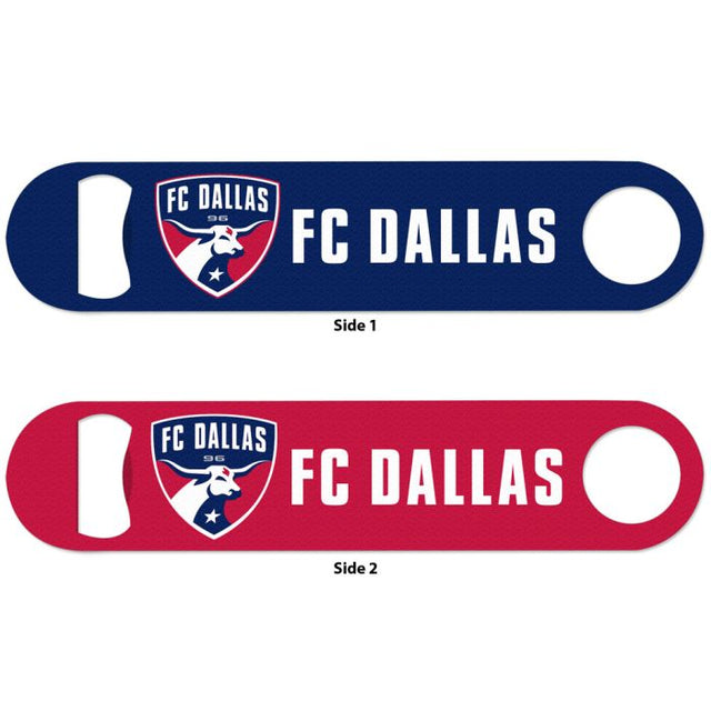 Abridor de botellas de metal de dos caras del FC Dallas