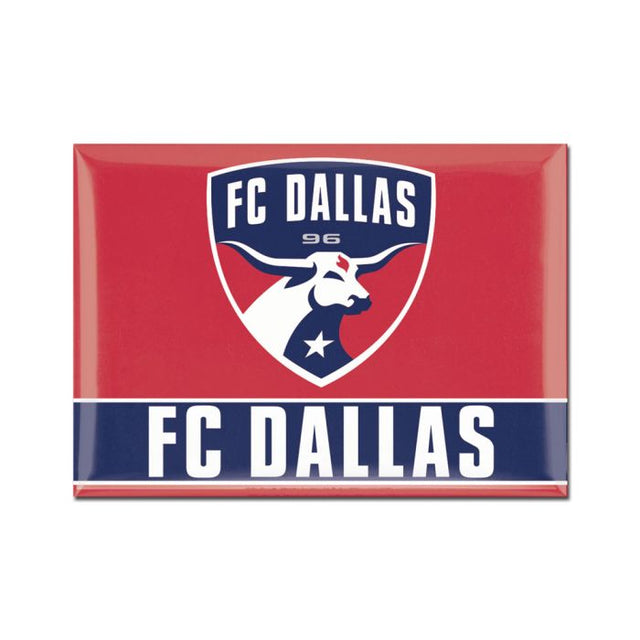 Imán metálico del FC Dallas de 2,5" x 3,5"