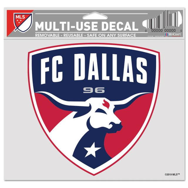 Calcomanía multiusos del FC Dallas, fondo transparente, 5" x 6"