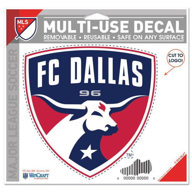 Calcomanía multiusos del FC Dallas: corte con el logotipo en 5" x 6"