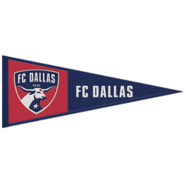 Banderín de lana con el logotipo principal del FC Dallas, 13" x 32"