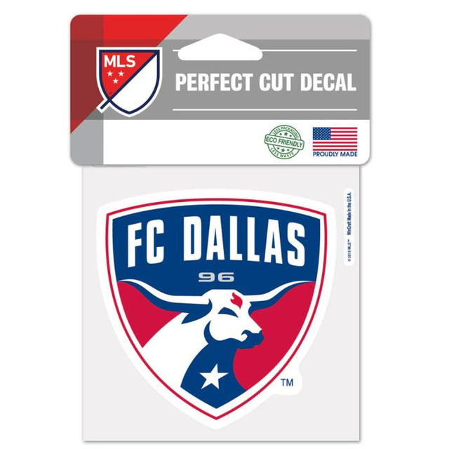 Calcomanía de color de corte perfecto del FC Dallas de 4" x 4"