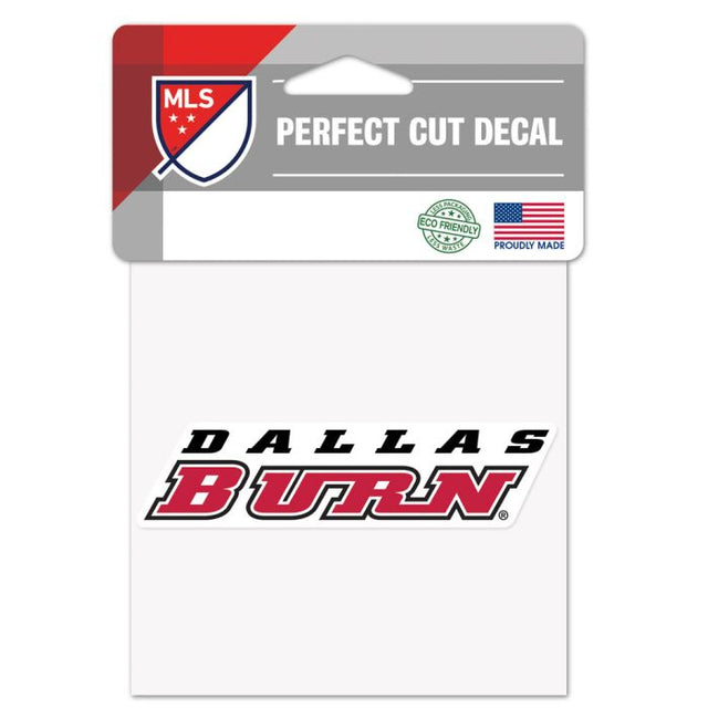 Calcomanía de corte perfecto con el logotipo retro del FC Dallas, 4" x 4"