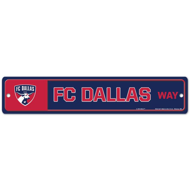 Letrero de calle/zona del FC Dallas de 3,75" x 19"