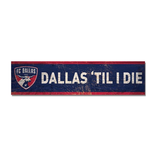 Imán de madera del FC Dallas de 1,5" x 6"