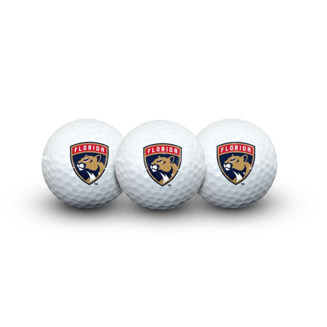 3 pelotas de golf de los Florida Panthers en estuche tipo concha