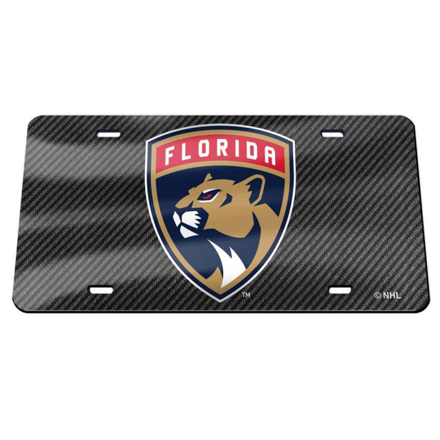 Florida Panthers CARBON Specialty Acrylic License Plate